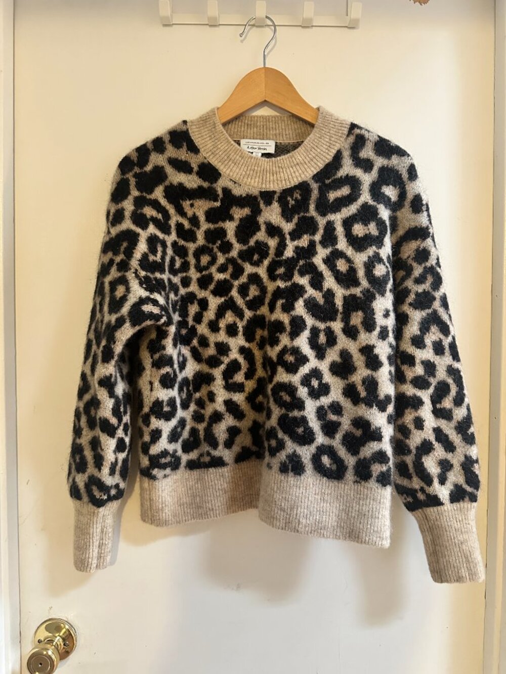 Other Stories Los Angeles Atelier Leopard Print Mohair Sweater, Size XS